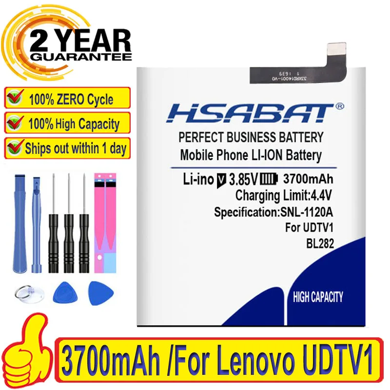 100% Оригинална батерия HSABAT 3700 mah BL282 за Lenovo UDTV1