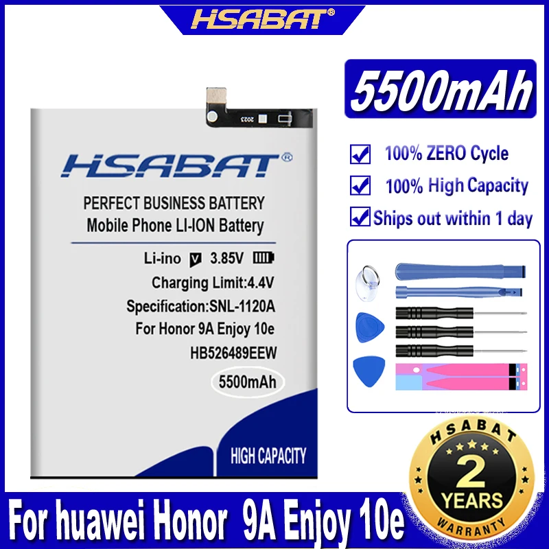 Батерия HSABAT HB526489EEW с капацитет 5500 mah за Huawei Honor Play Changwan 9A Enjoy 10e Batteries